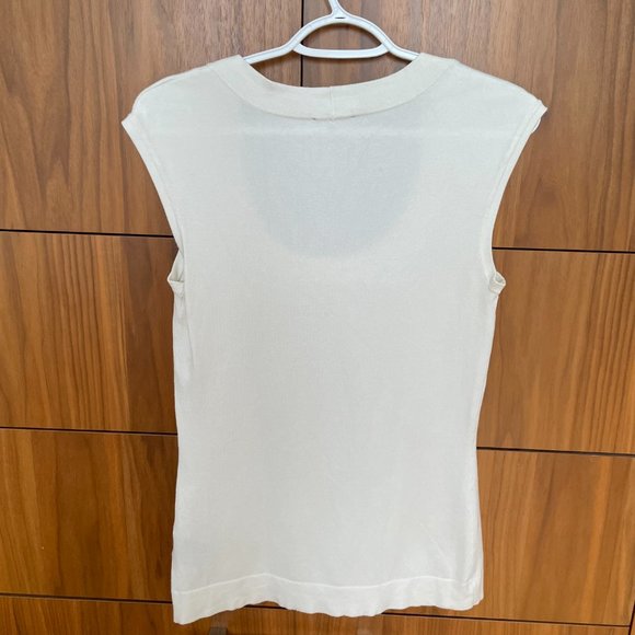 Le Chateau knit tank, off-white, size medium. - Picture 3 of 7